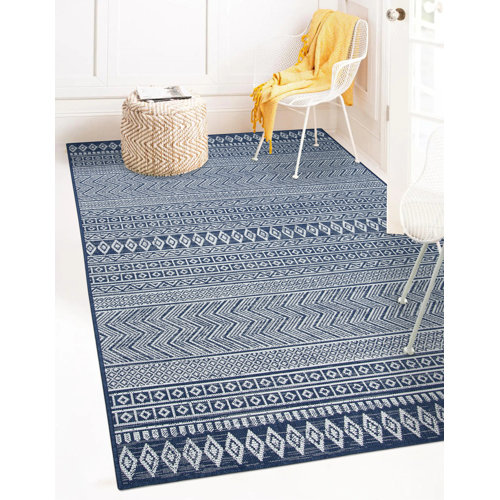 Homegnome Handmade HandKnotted Blue/White Indoor/Outdoor Rug & Reviews